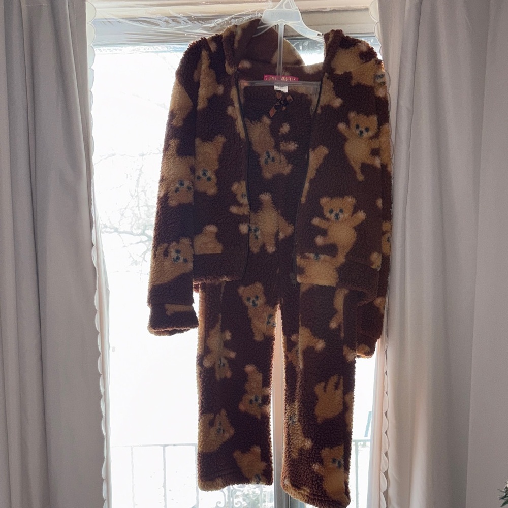 Fashion Nova Brown Bear Kids Pajama Set